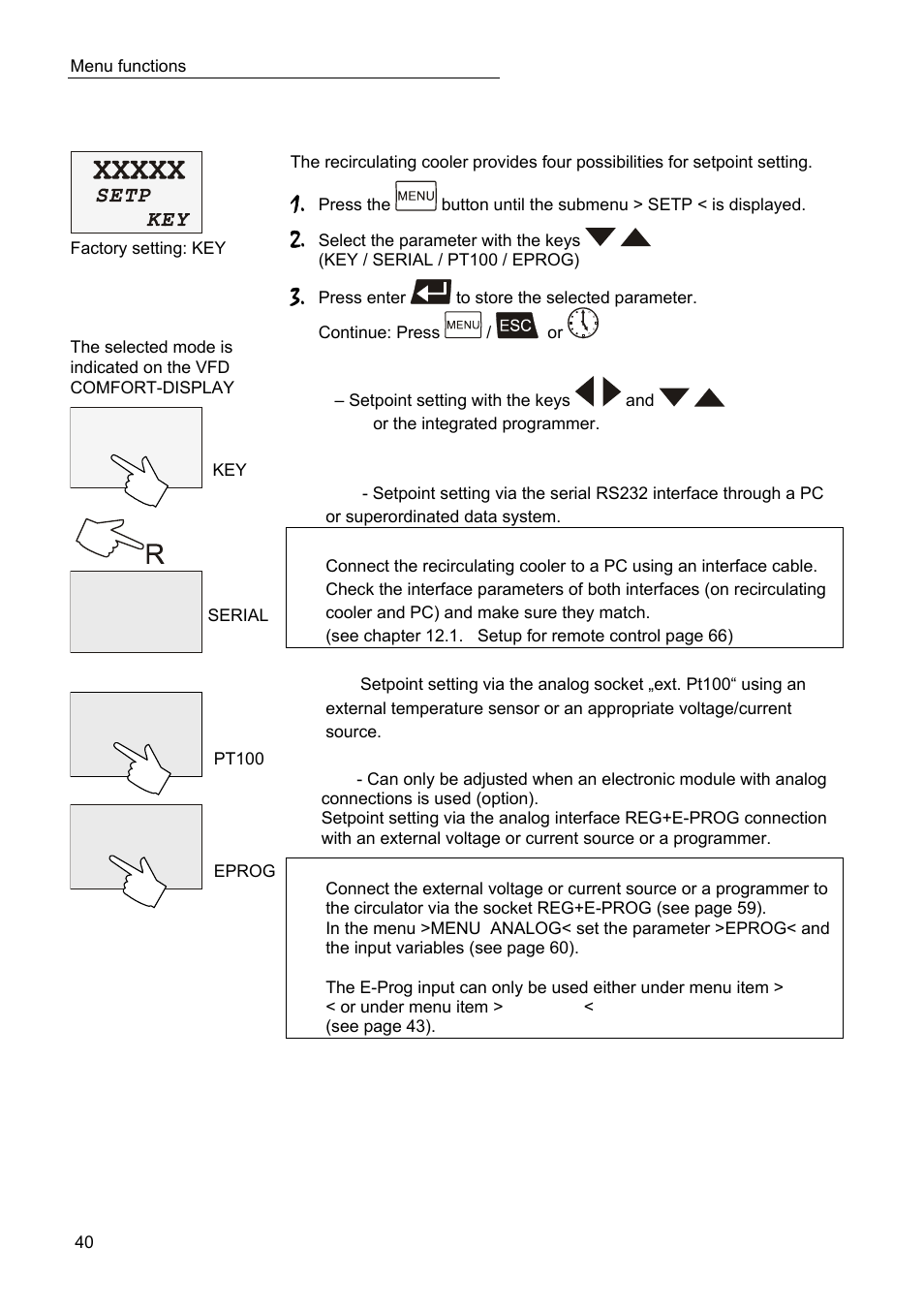 S xx.xx i xx.xx, St xx.xx i xx.xx, Sp xx.xx i xx.xx | JULABO SC 2500w Professional Series Recirculating Coolers User Manual | Page 40 / 73