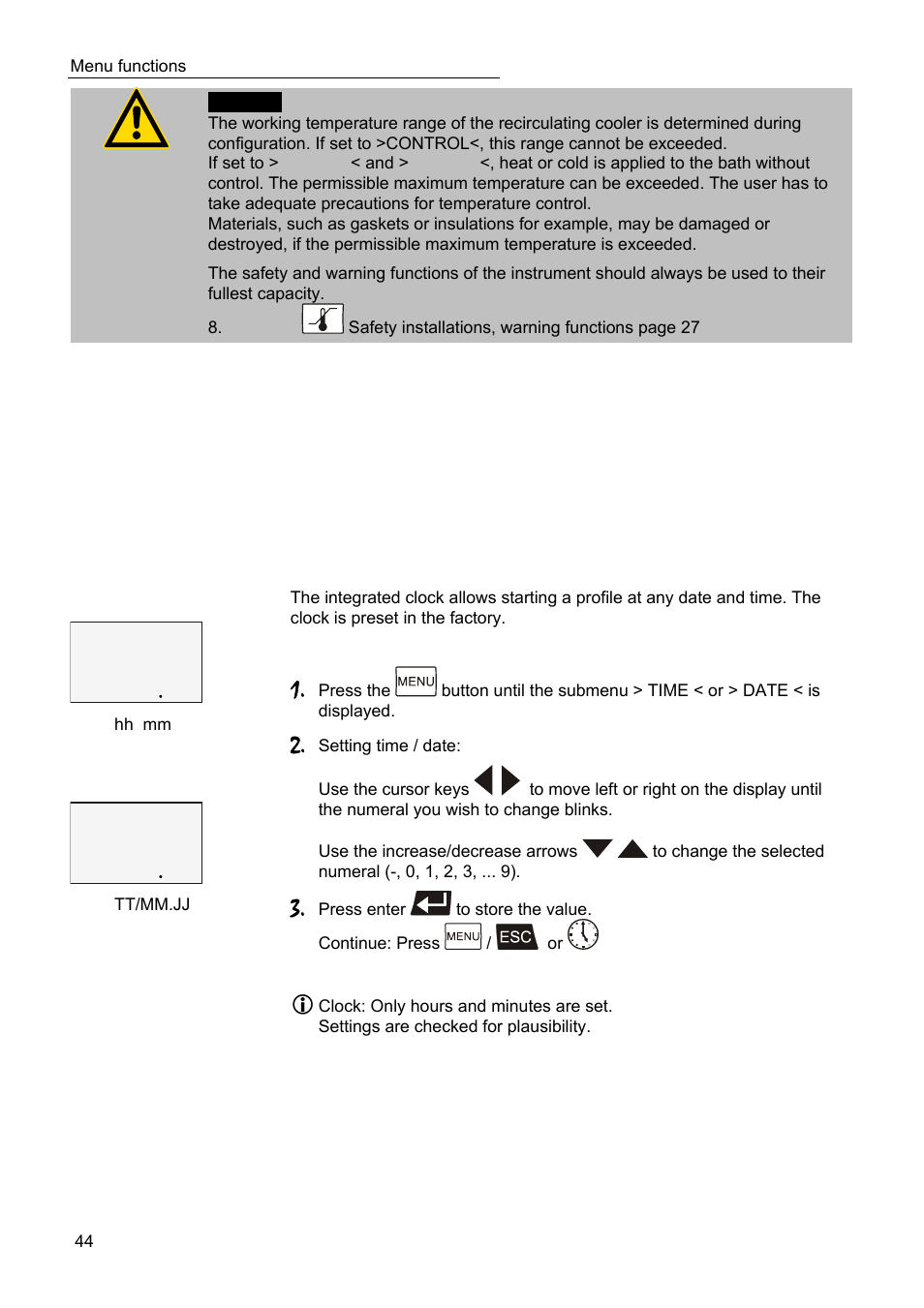 JULABO SC 2500w Professional Series Recirculating Coolers User Manual | Page 44 / 73