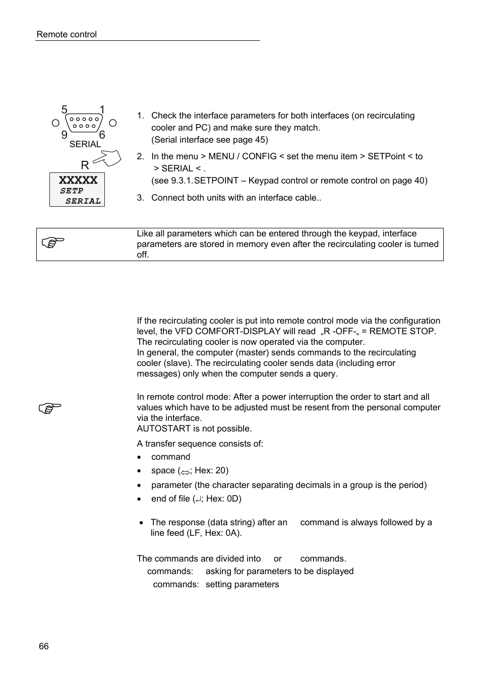 Remote control | JULABO SC 2500w Professional Series Recirculating Coolers User Manual | Page 66 / 73