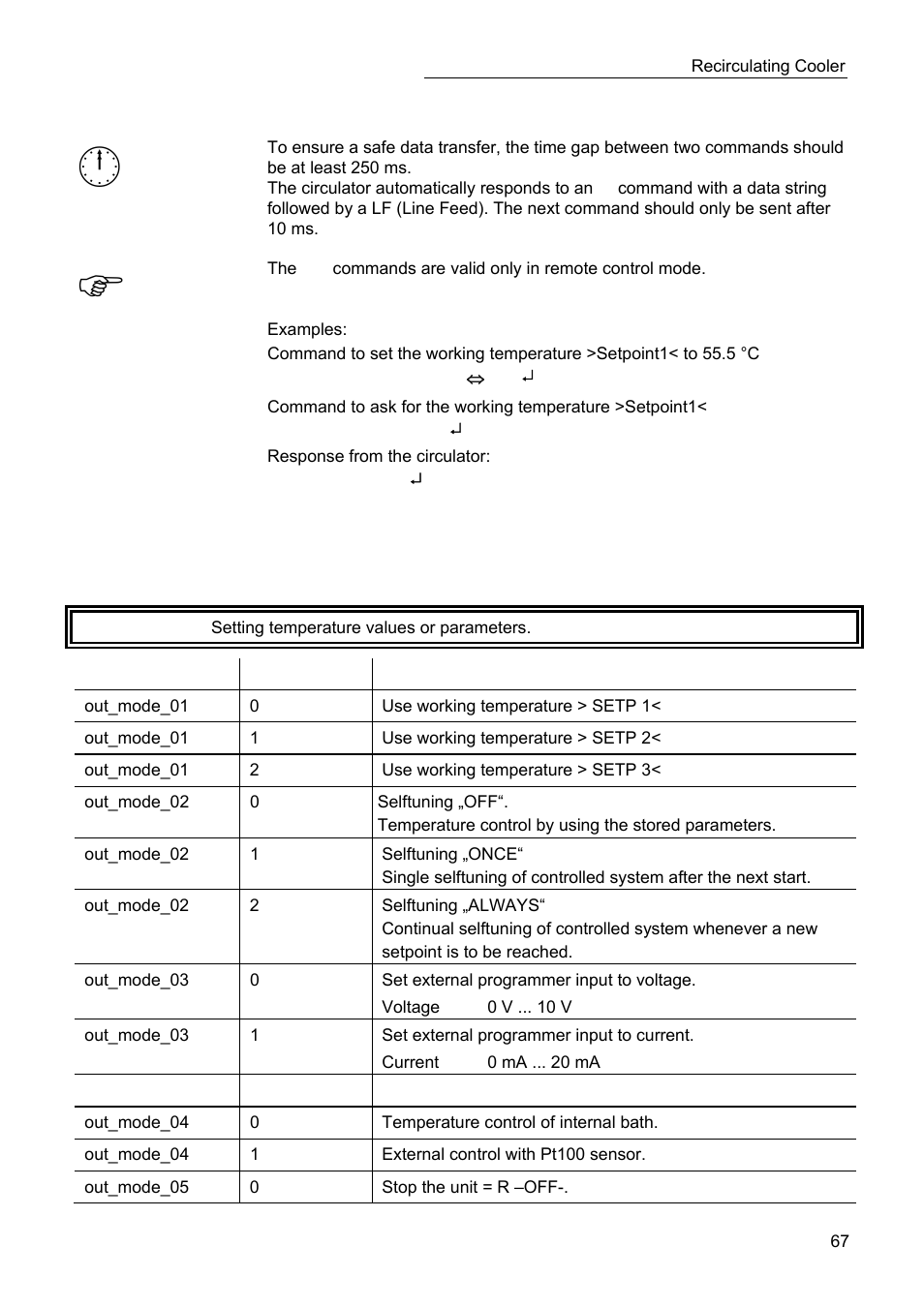 JULABO SC 2500w Professional Series Recirculating Coolers User Manual | Page 67 / 73
