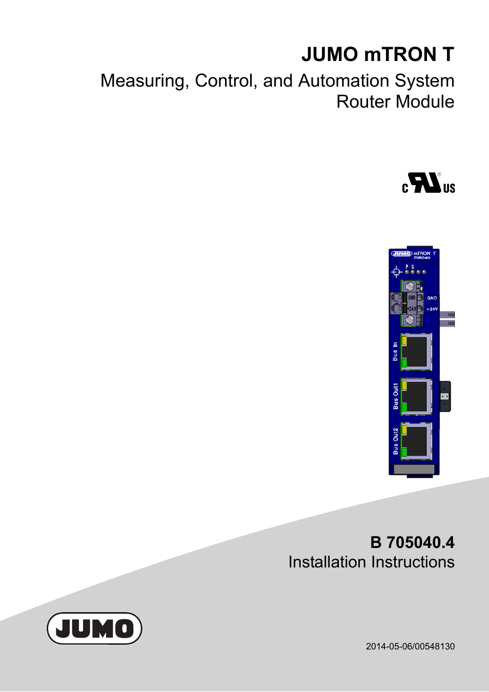 JUMO 705040 mTRON T - Router Module Installation Instructions User Manual | 34 pages