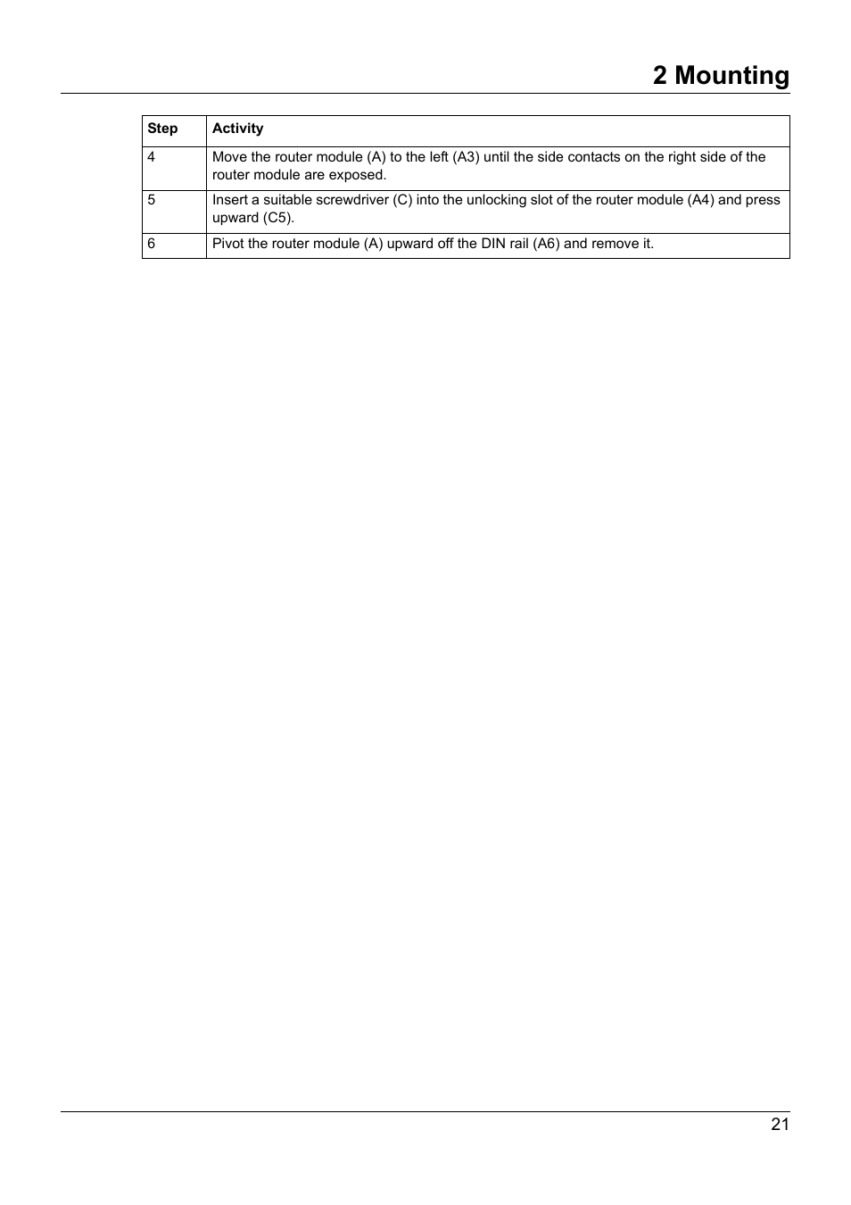 2 mounting | JUMO 705040 mTRON T - Router Module Installation Instructions User Manual | Page 21 / 34