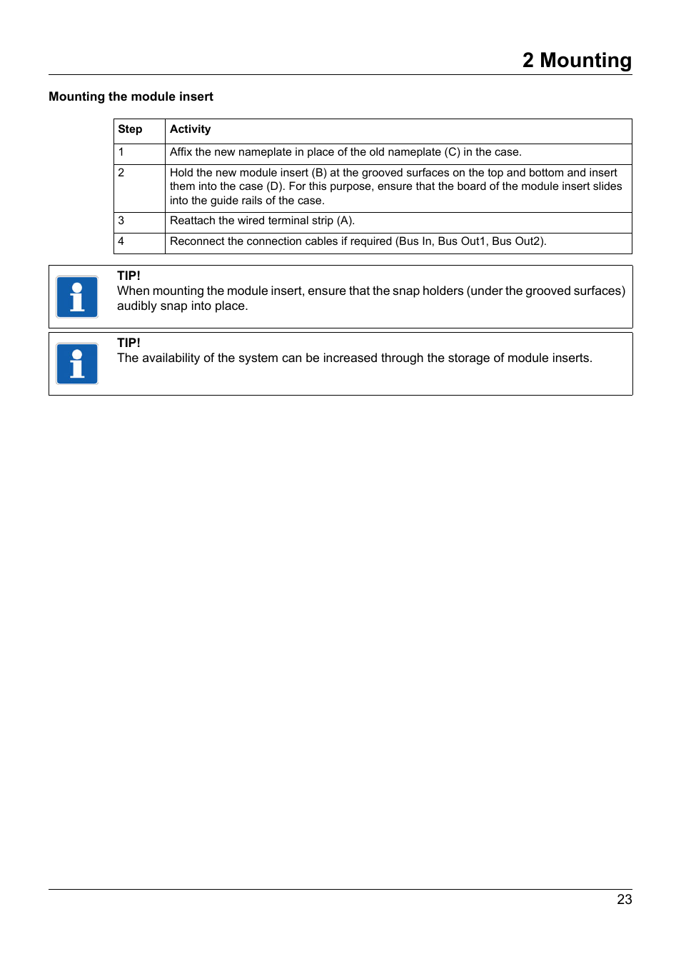 2 mounting | JUMO 705040 mTRON T - Router Module Installation Instructions User Manual | Page 23 / 34