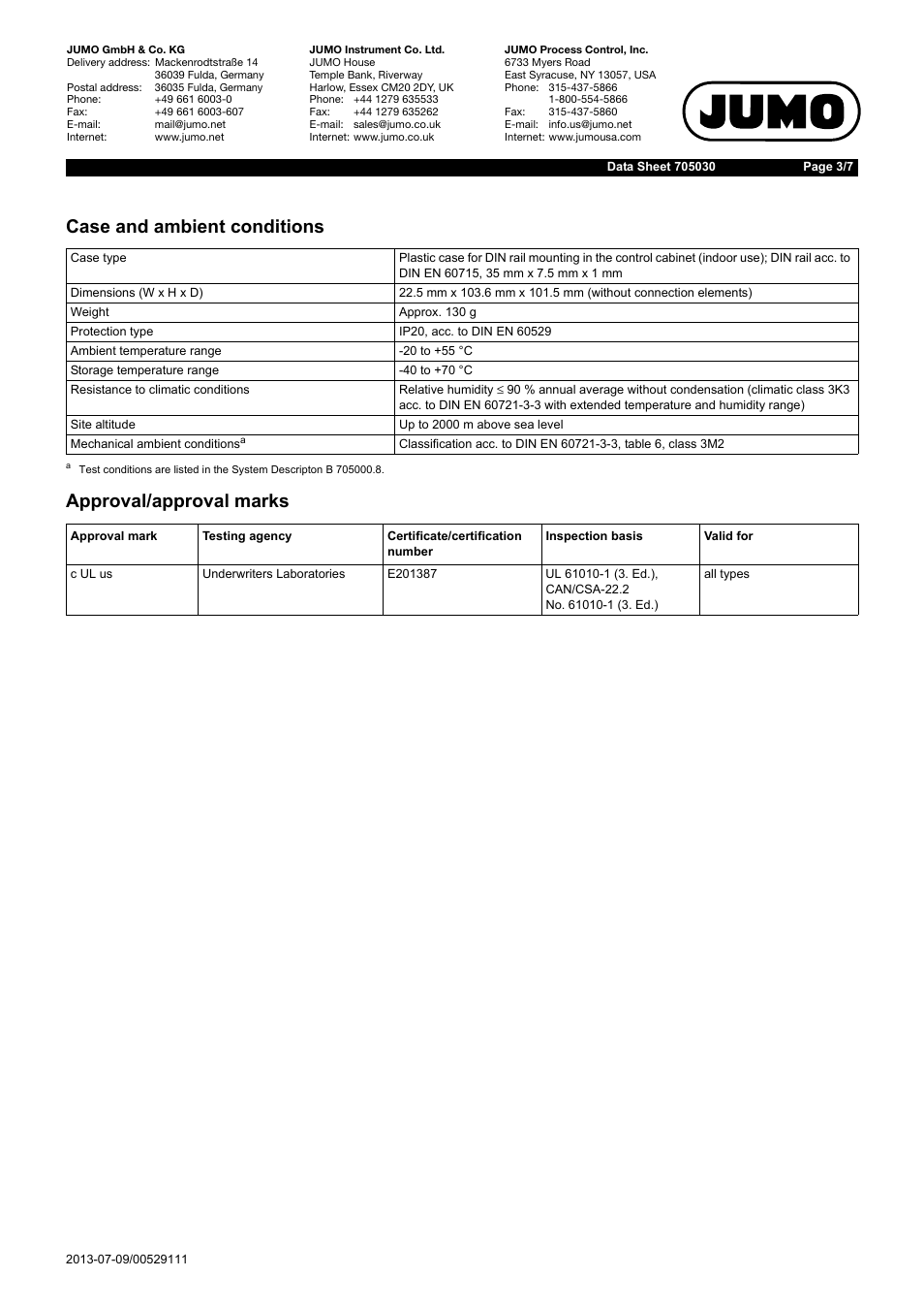 JUMO 705030 mTRON T - Digital Input/Output Module Data Sheet User Manual | Page 3 / 7