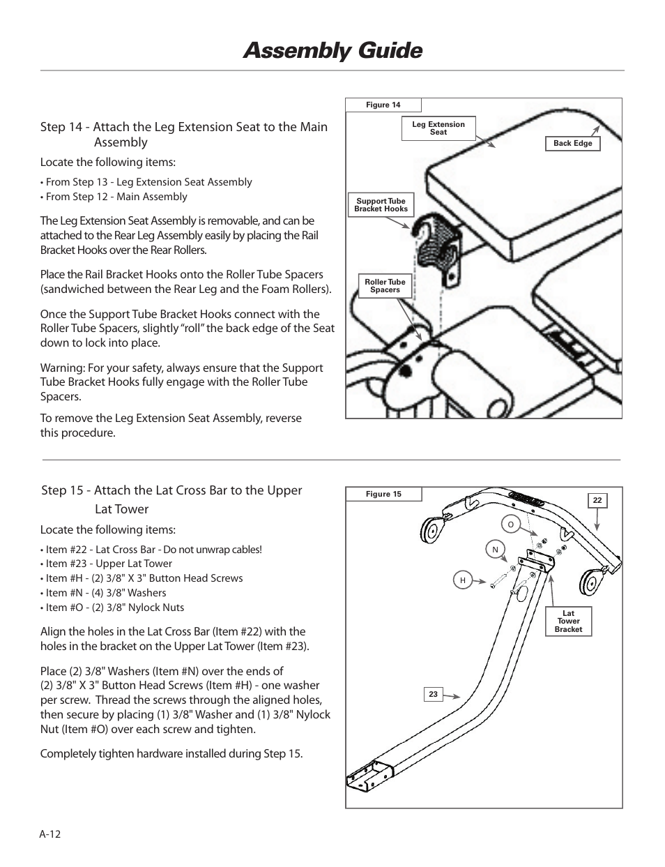 Assembly guide | Bowflex Elite™ home gym User Manual | Page 14 / 92