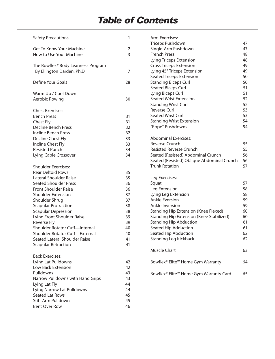 Bowflex Elite™ home gym User Manual | Page 24 / 92