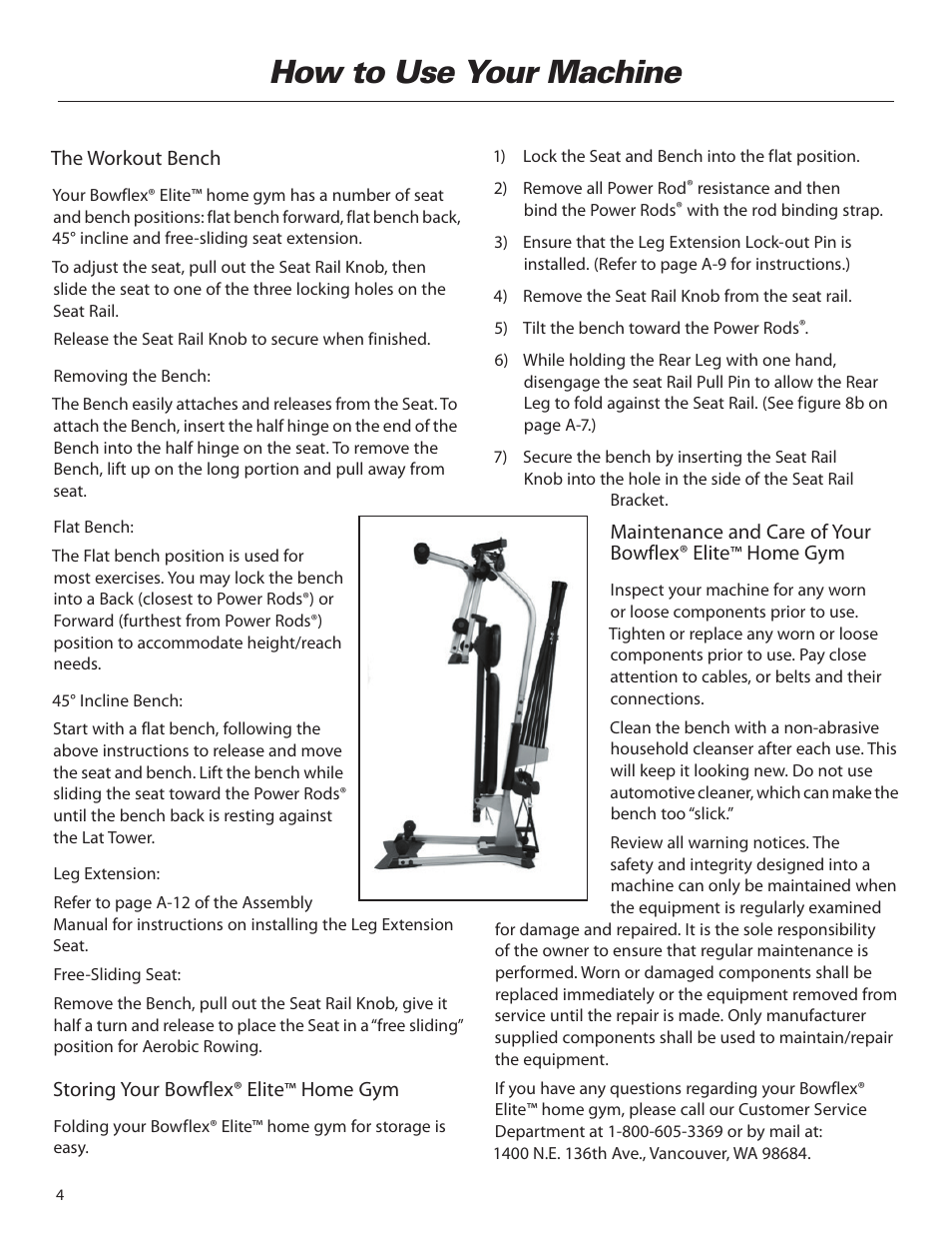 How to use your machine | Bowflex Elite™ home gym User Manual | Page 28 / 92