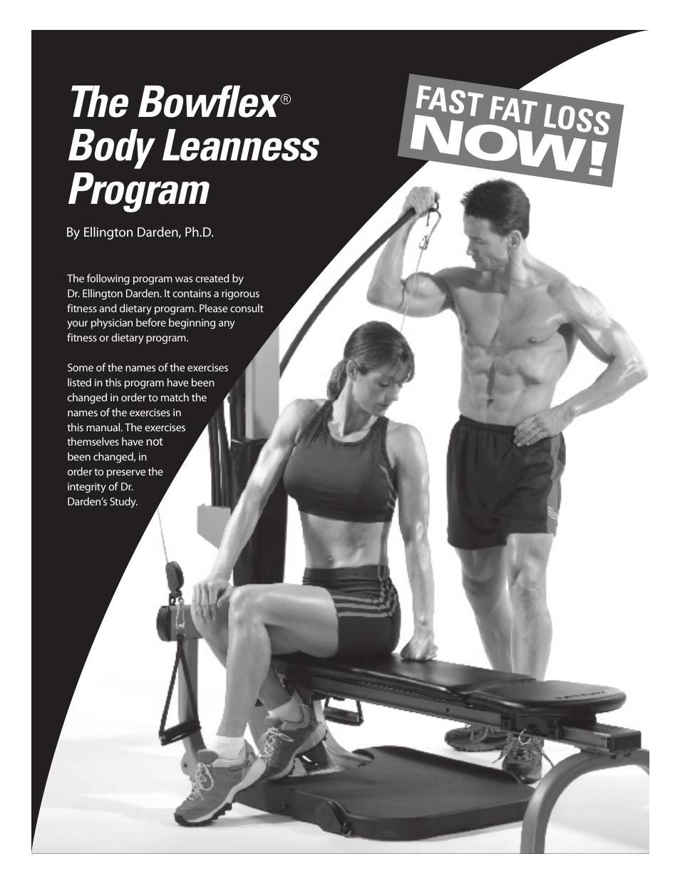 The bowflex, Body leanness program, Fast fat loss | Bowflex Elite™ home gym User Manual | Page 31 / 92