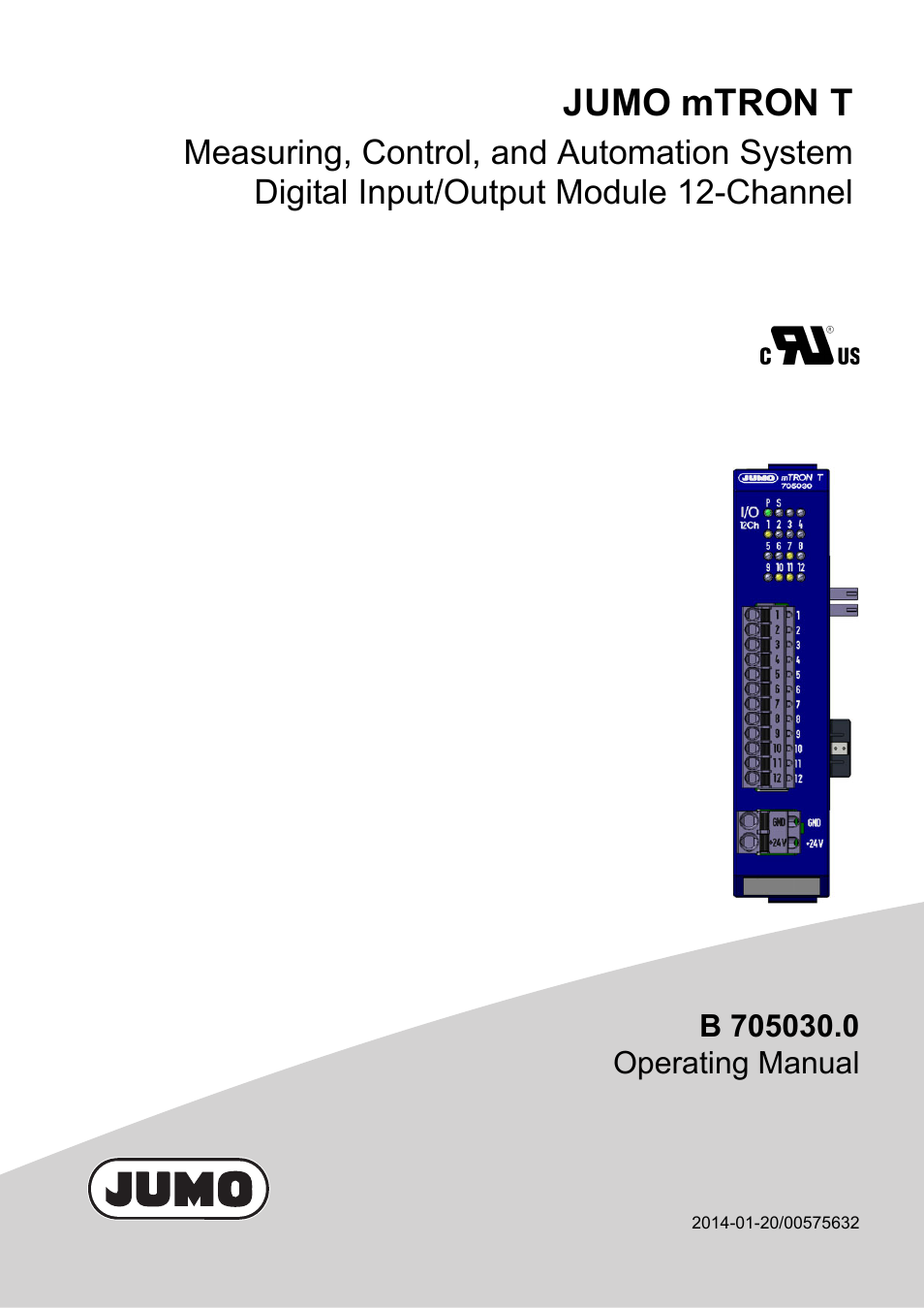 JUMO 705030 mTRON T - Digital Input/Output Module Operating Manual User Manual | 50 pages
