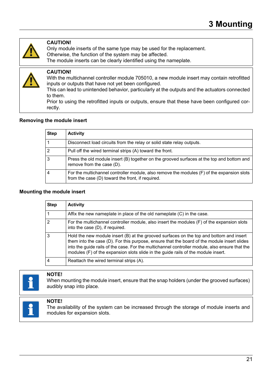 3 mounting | JUMO 705030 mTRON T - Digital Input/Output Module Operating Manual User Manual | Page 21 / 50