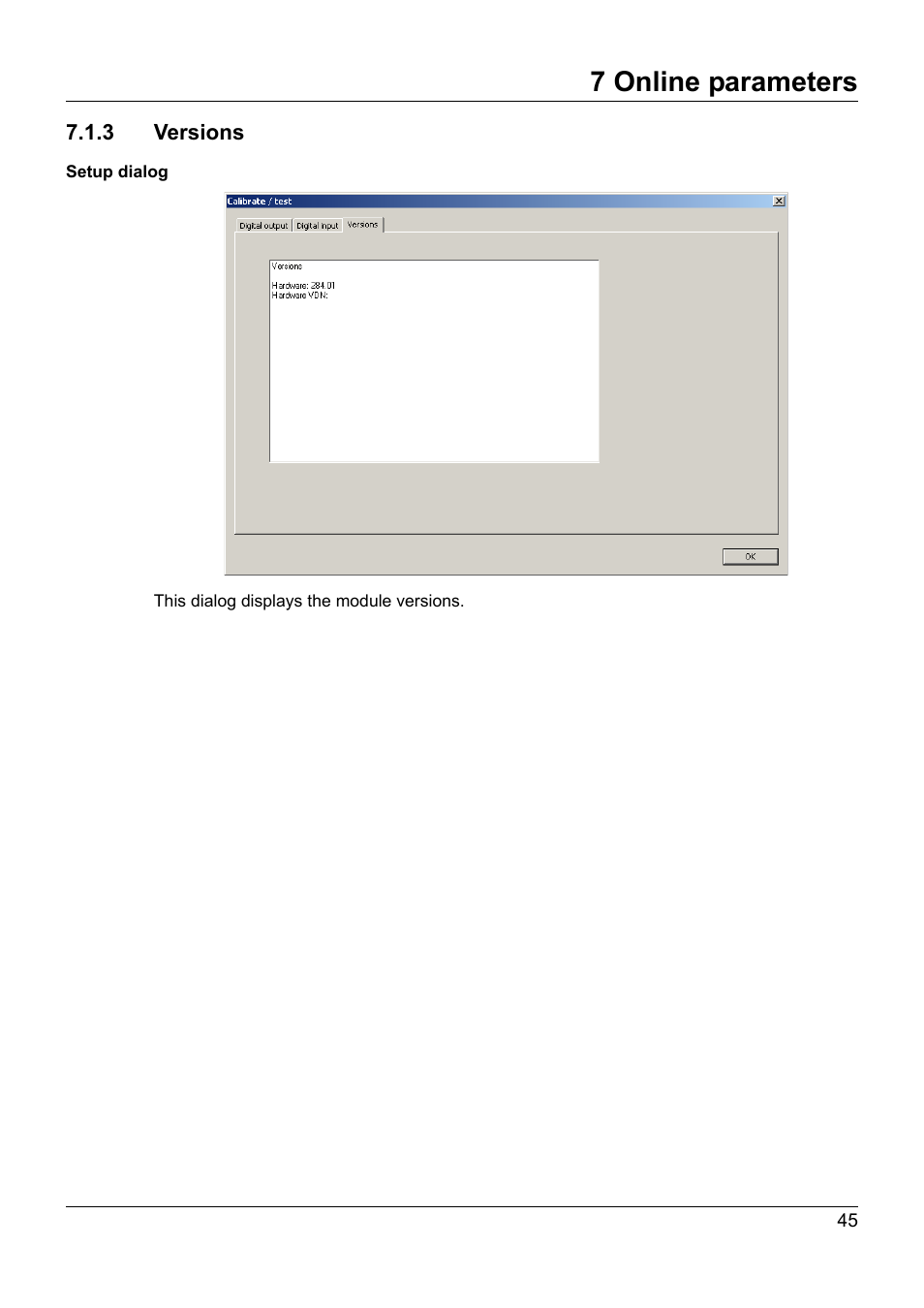 3 versions, 7 online parameters | JUMO 705030 mTRON T - Digital Input/Output Module Operating Manual User Manual | Page 45 / 50