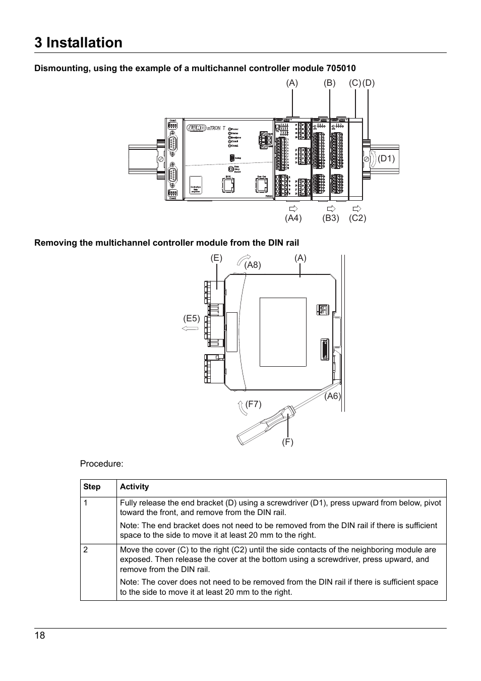 3 installation | JUMO 705021 mTRON T - Analog Input Module, 8-Ch. Operating Manual User Manual | Page 18 / 56