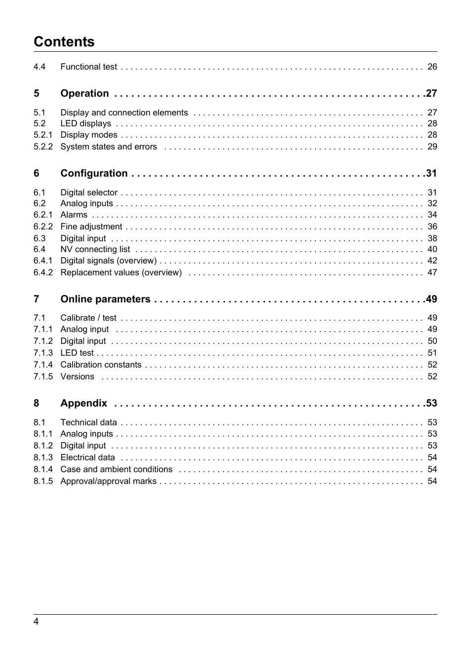 JUMO 705021 mTRON T - Analog Input Module, 8-Ch. Operating Manual User Manual | Page 4 / 56
