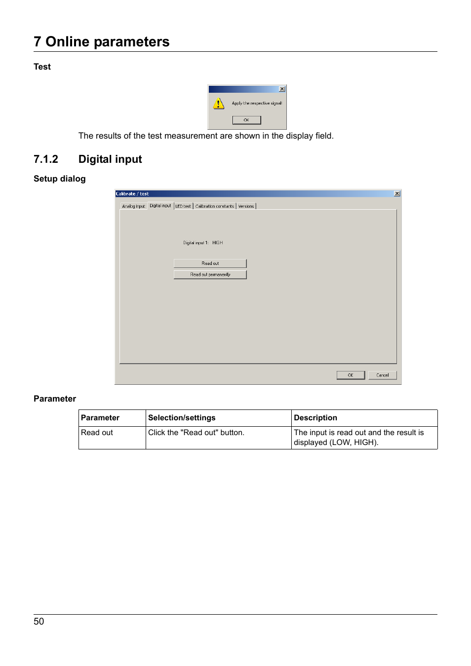 2 digital input, 7 online parameters | JUMO 705021 mTRON T - Analog Input Module, 8-Ch. Operating Manual User Manual | Page 50 / 56