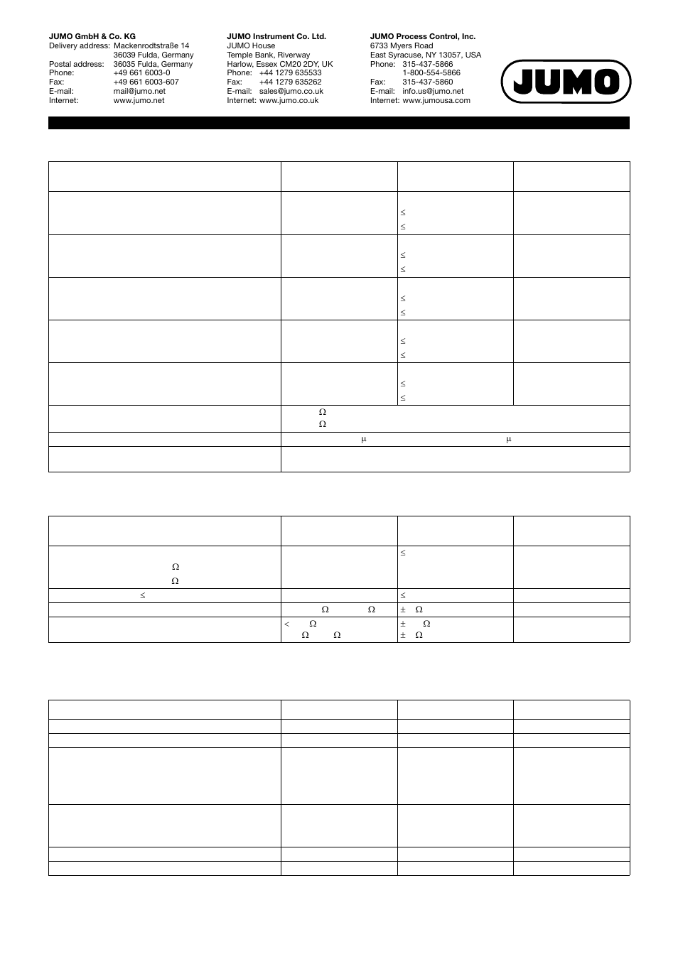 JUMO 705020 mTRON T - Analog Input Module, 4-Ch. Data Sheet User Manual | Page 4 / 10