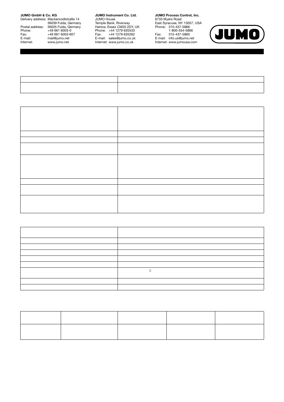 JUMO 705020 mTRON T - Analog Input Module, 4-Ch. Data Sheet User Manual | Page 5 / 10
