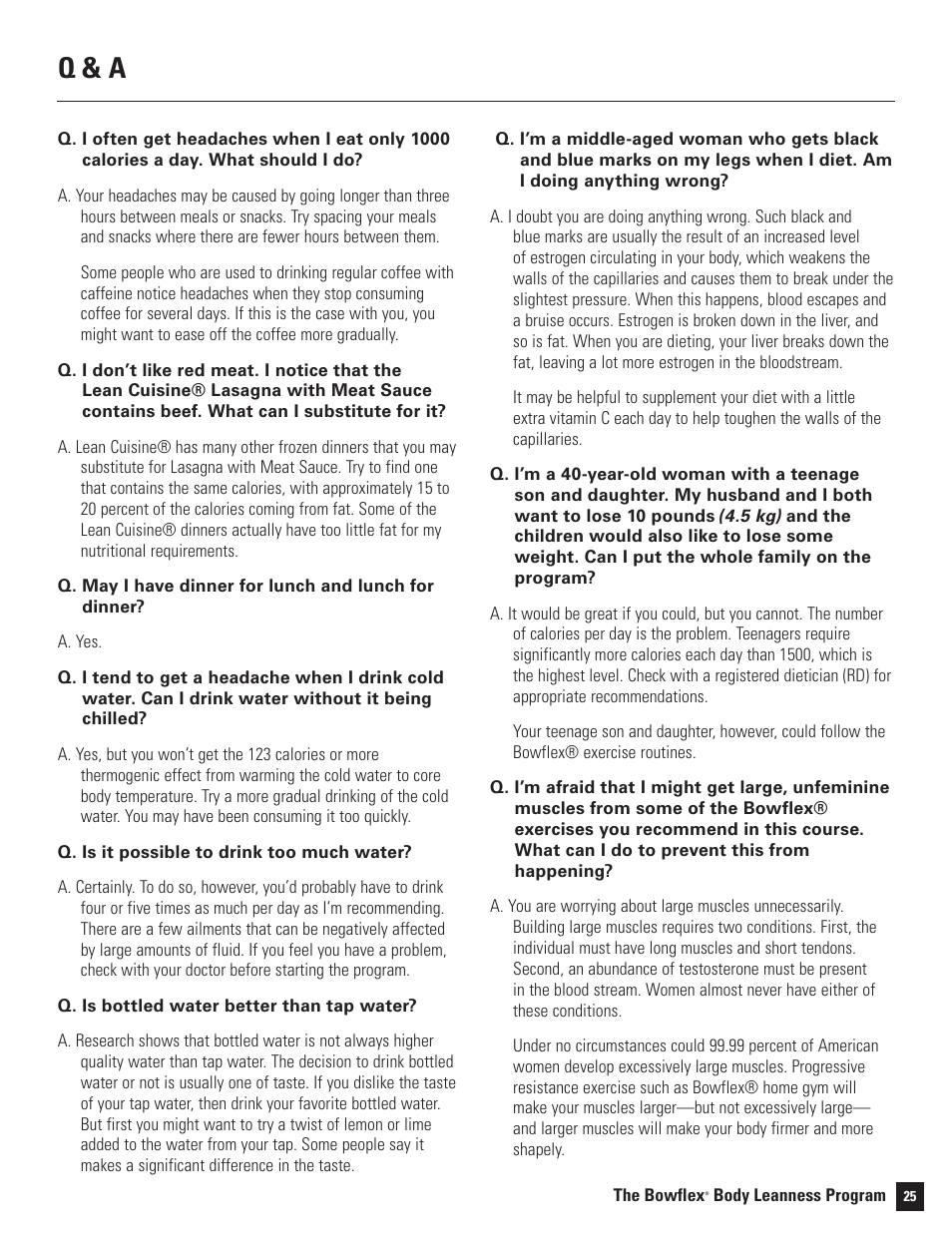 Q & a | Bowflex Motivator 2 User Manual | Page 27 / 66