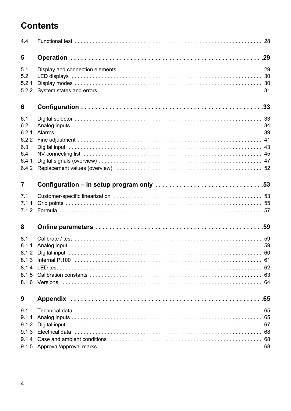 JUMO 705020 mTRON T - Analog Input Module, 4-Ch. Operating Manual User Manual | Page 4 / 70