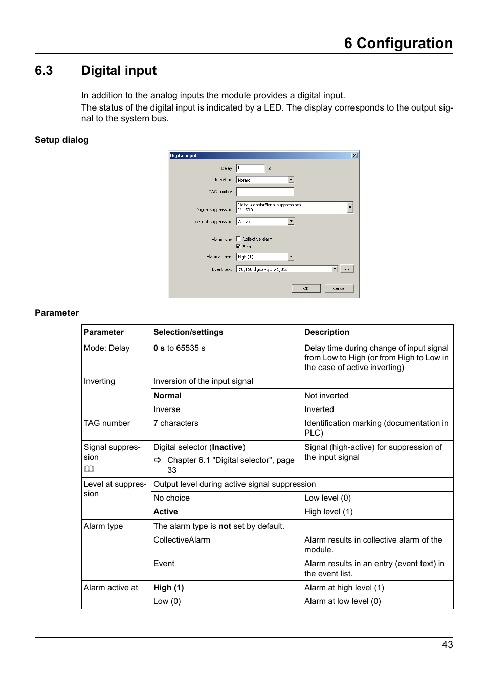 3 digital input, Digital input, 6 configuration | JUMO 705020 mTRON T - Analog Input Module, 4-Ch. Operating Manual User Manual | Page 43 / 70