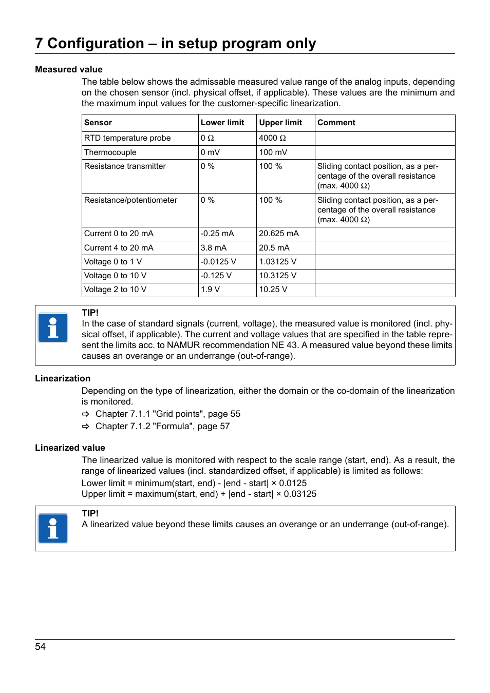 7 configuration – in setup program only | JUMO 705020 mTRON T - Analog Input Module, 4-Ch. Operating Manual User Manual | Page 54 / 70