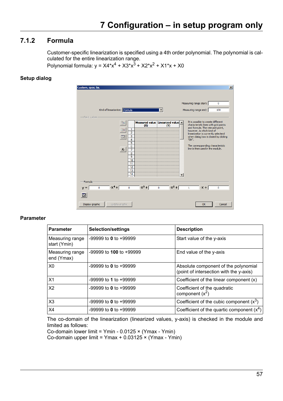 2 formula, 7 configuration – in setup program only | JUMO 705020 mTRON T - Analog Input Module, 4-Ch. Operating Manual User Manual | Page 57 / 70