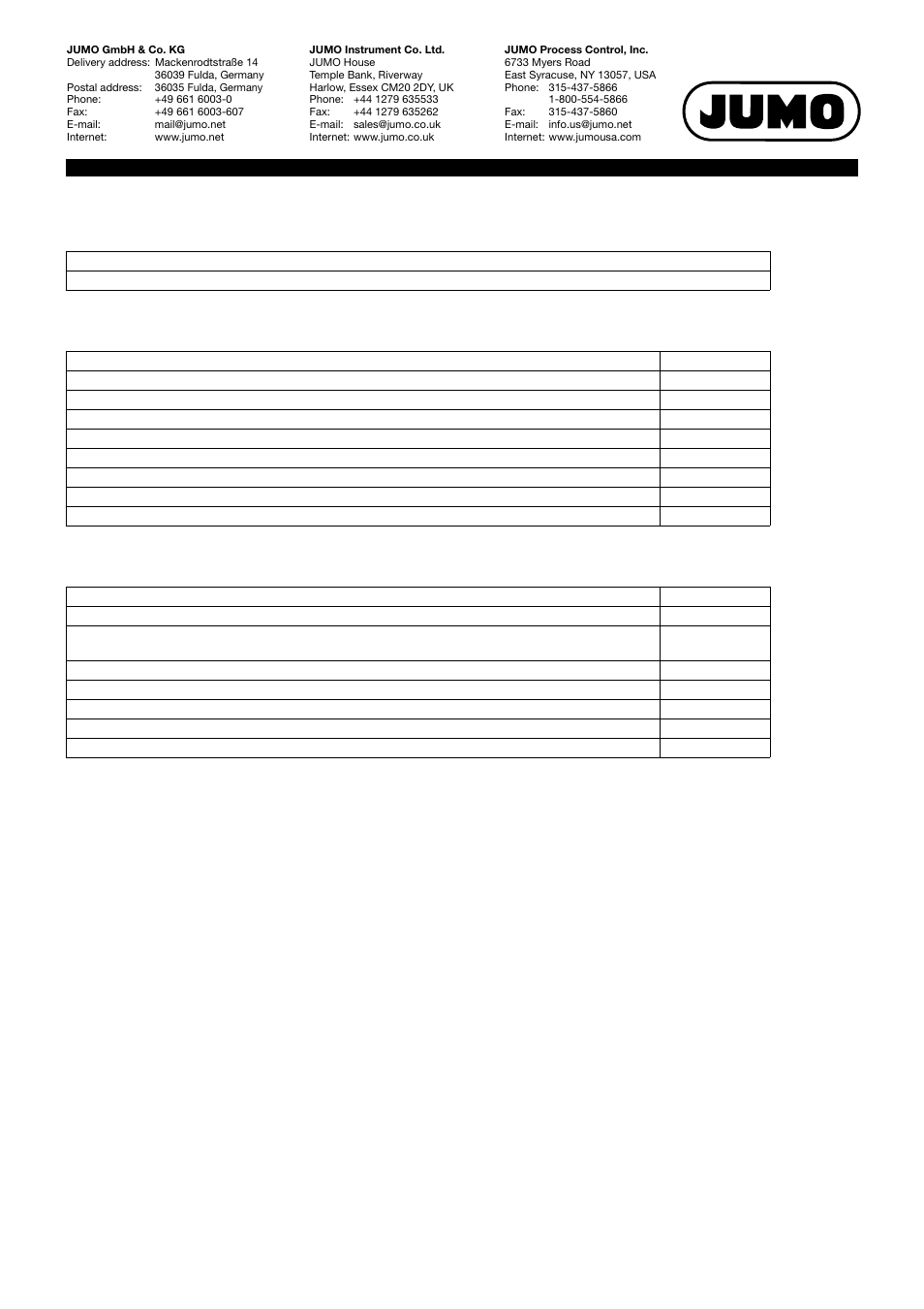 Scope of delivery accessories general accessories | JUMO 705010 mTRON T - Multichannel Controller Module Data Sheet User Manual | Page 15 / 15