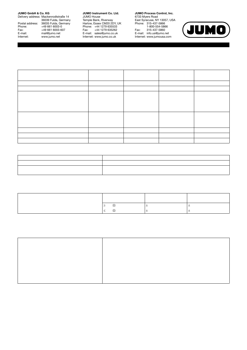 Digital inputs analog outputs, Digital outputs | JUMO 705010 mTRON T - Multichannel Controller Module Data Sheet User Manual | Page 6 / 15