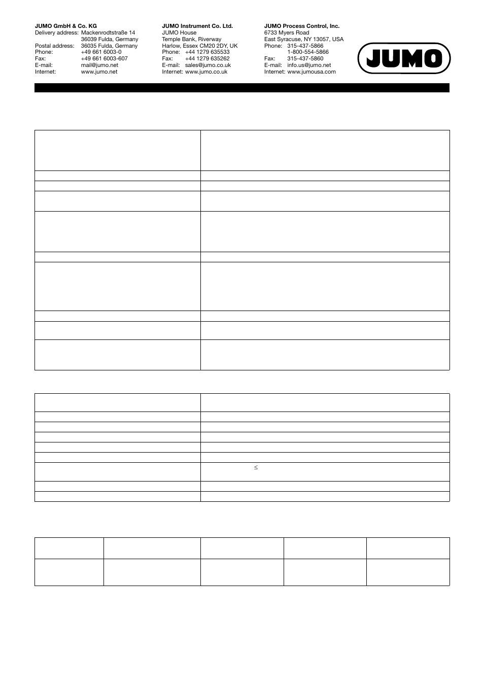 JUMO 705010 mTRON T - Multichannel Controller Module Data Sheet User Manual | Page 8 / 15