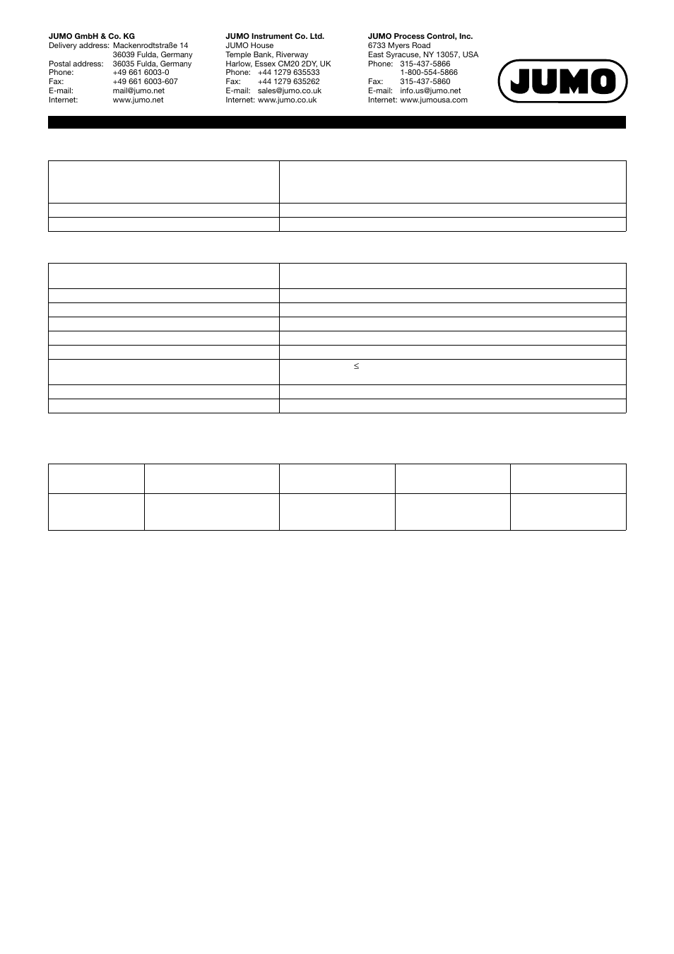 JUMO 705001 mTRON T - Central Processing Unit Data Sheet User Manual | Page 5 / 10