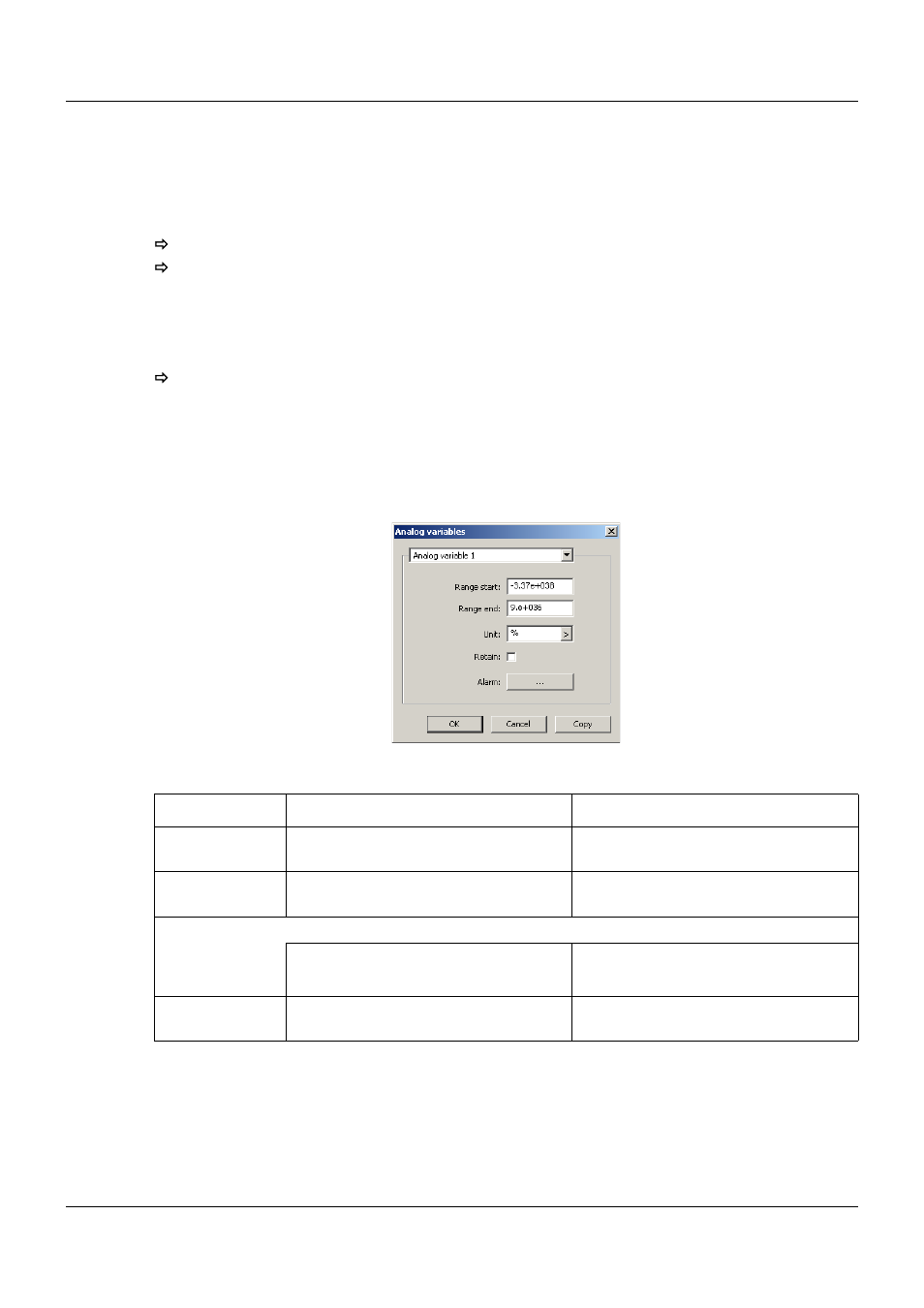 3 variables, 1 analog variables, Variables | 6 configuration | JUMO 705001 mTRON T - Central Processing Unit Operating Manual User Manual | Page 60 / 152