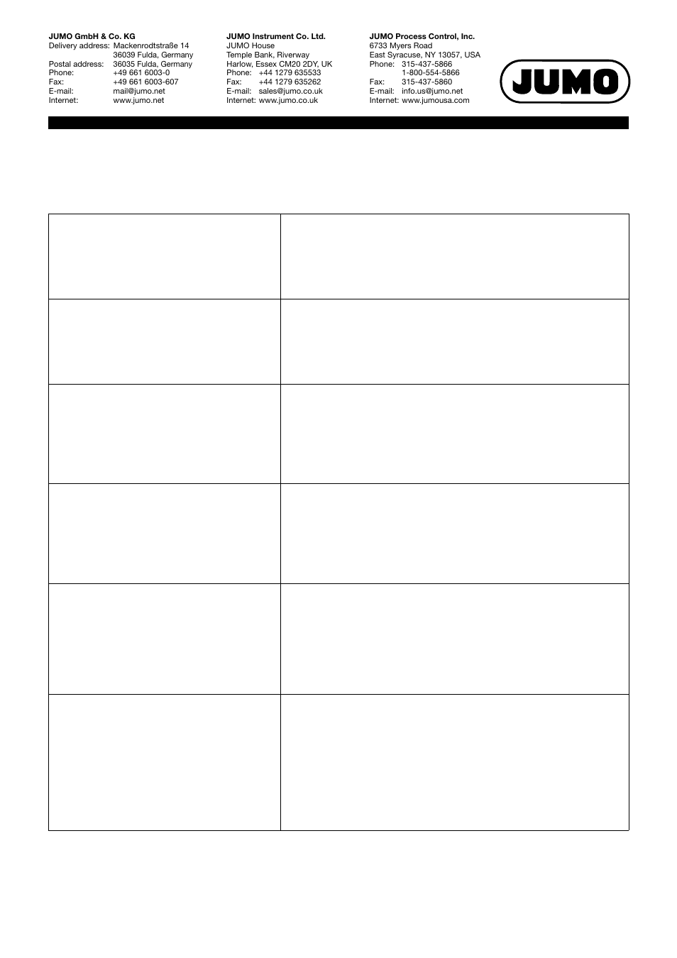 Technical data, Interfaces | JUMO 705060 mTRON T - Multifunction Panel 840 Data Sheet User Manual | Page 6 / 13