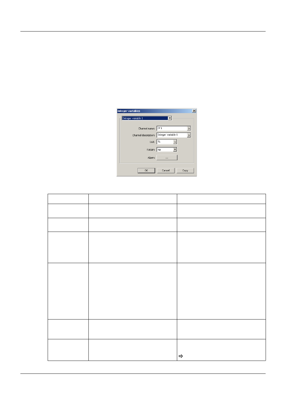 7 integer variables, Integer variables, 13 configuration | JUMO 705060 mTRON T - Multifunction Panel 840 Operating Manual User Manual | Page 141 / 272