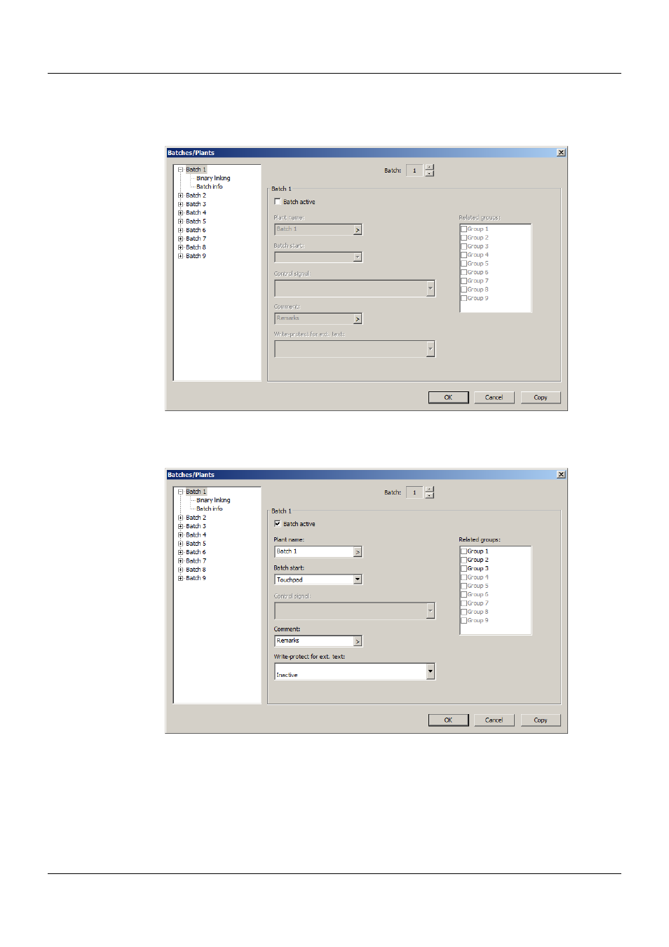 13 batches/plants, 13 configuration | JUMO 705060 mTRON T - Multifunction Panel 840 Operating Manual User Manual | Page 165 / 272