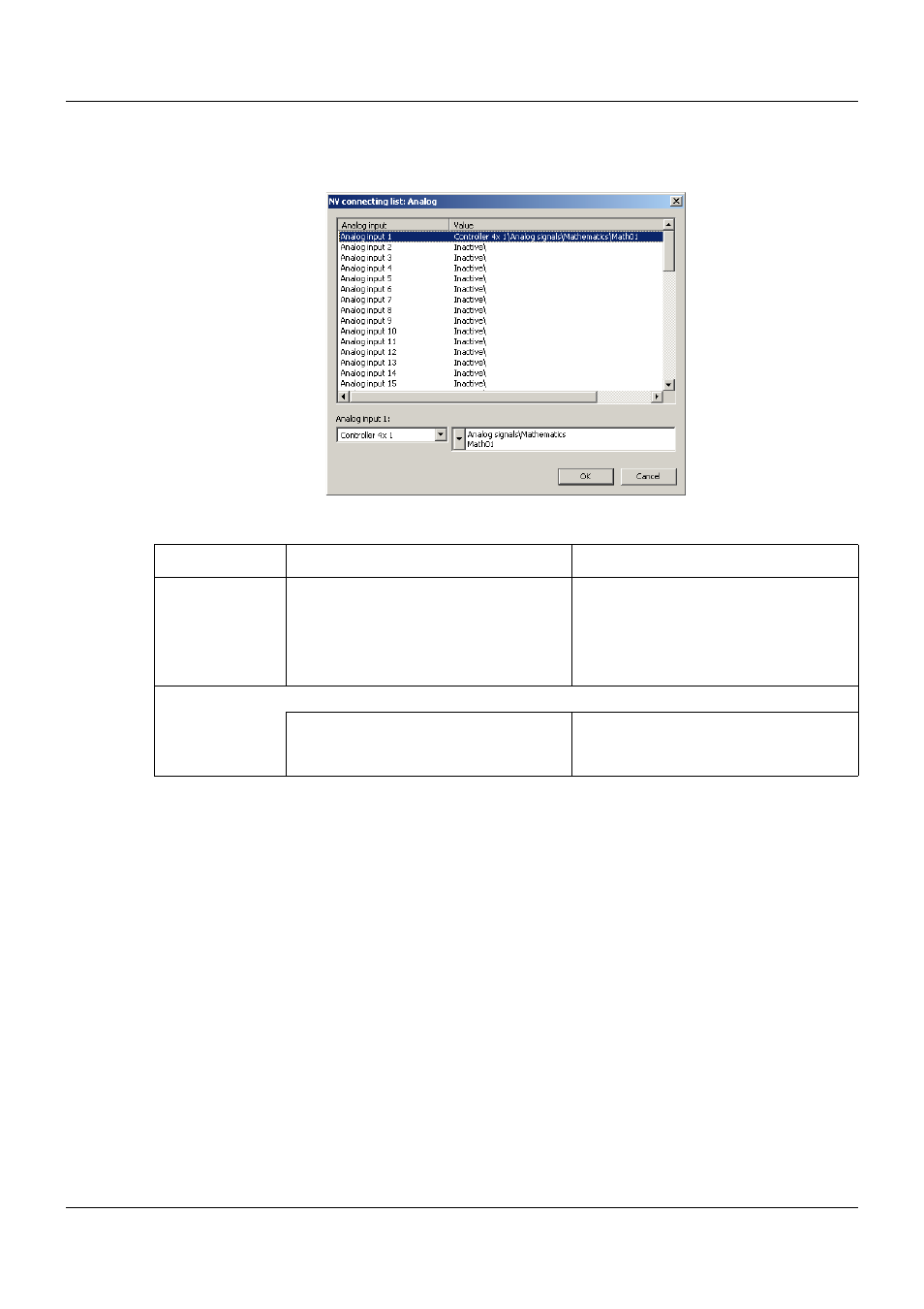 1 nv connecting list: analog, 1nv connecting list: analog, 13 configuration | JUMO 705060 mTRON T - Multifunction Panel 840 Operating Manual User Manual | Page 192 / 272