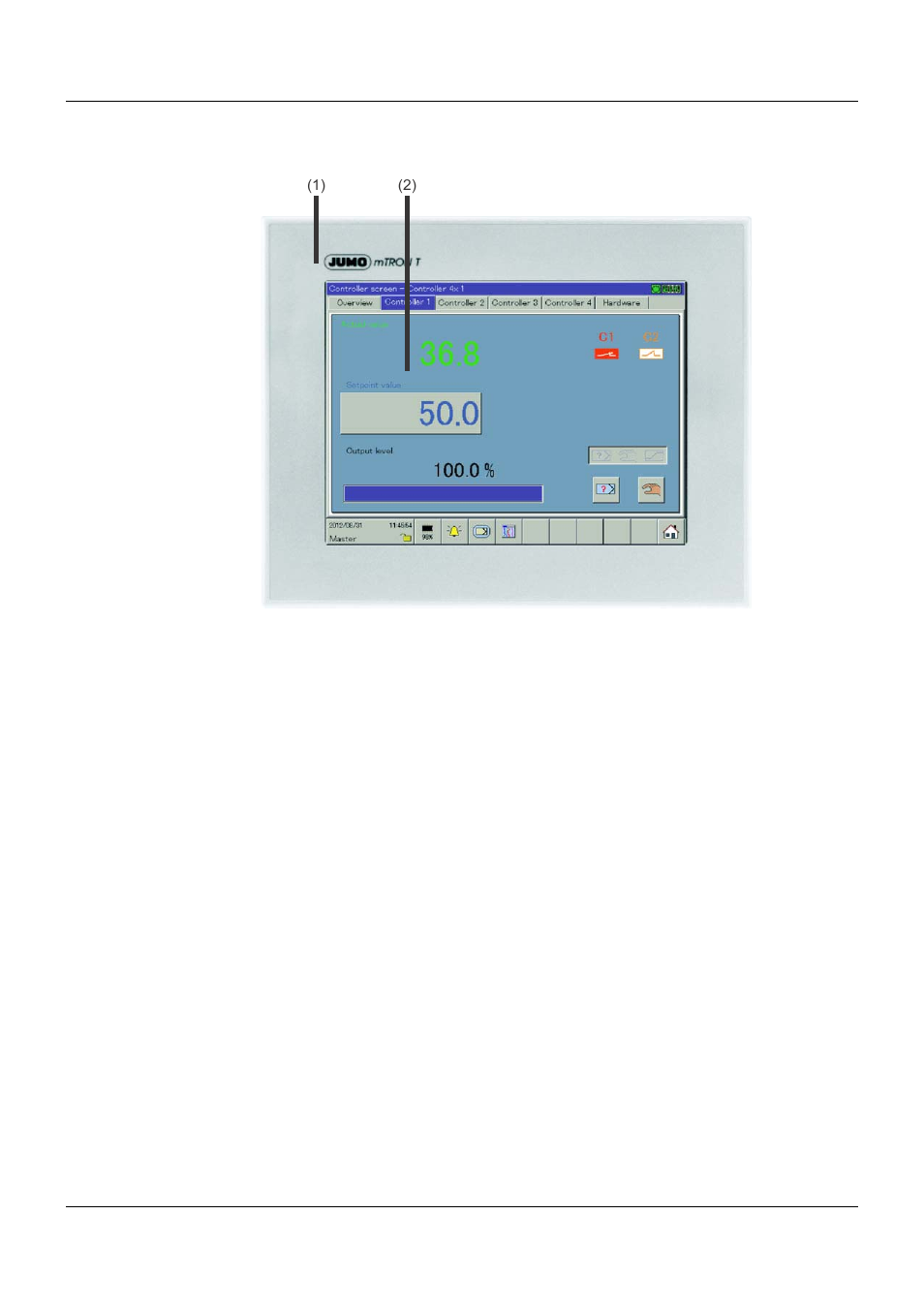 3 display and control elements, Display and control elements, 2 description | JUMO 705060 mTRON T - Multifunction Panel 840 Operating Manual User Manual | Page 20 / 272