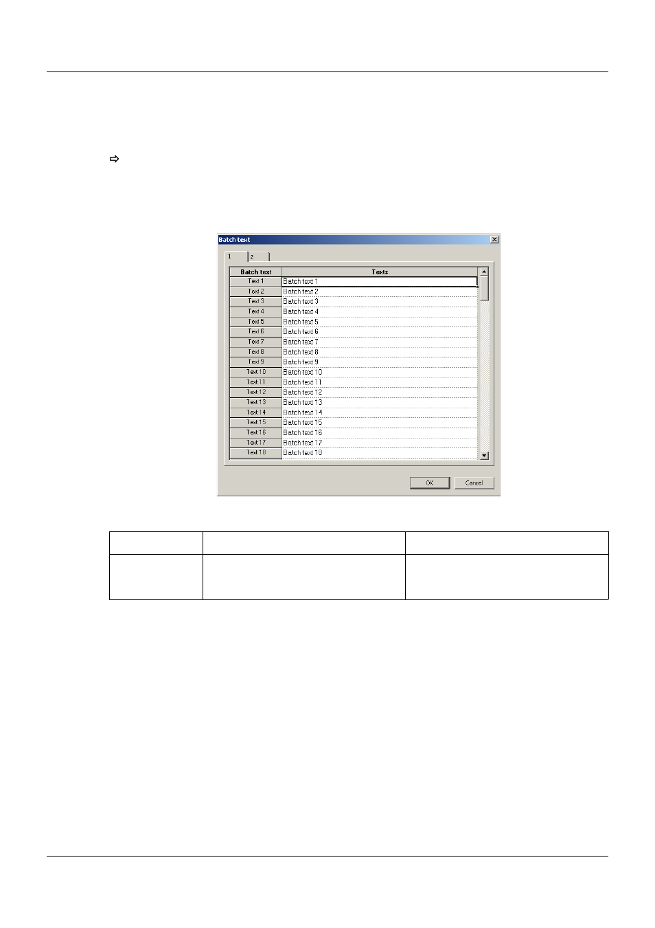 2 batch text, Batch text, 14 configuration – in setup program only | JUMO 705060 mTRON T - Multifunction Panel 840 Operating Manual User Manual | Page 206 / 272