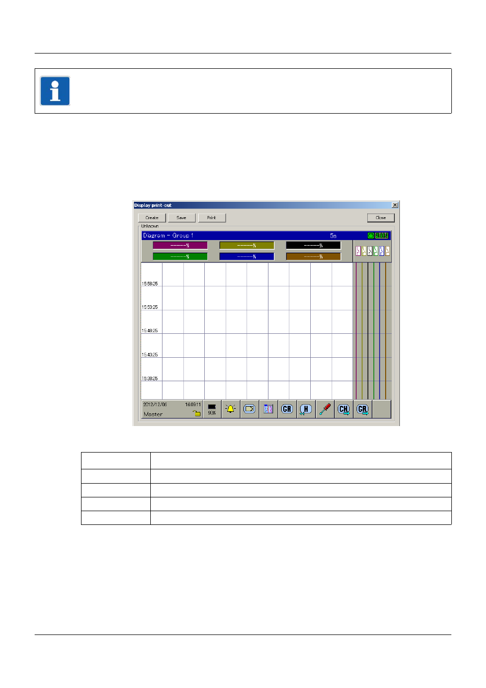 15 online parameters, 1 display print-out, Online parameters | Display print-out | JUMO 705060 mTRON T - Multifunction Panel 840 Operating Manual User Manual | Page 247 / 272