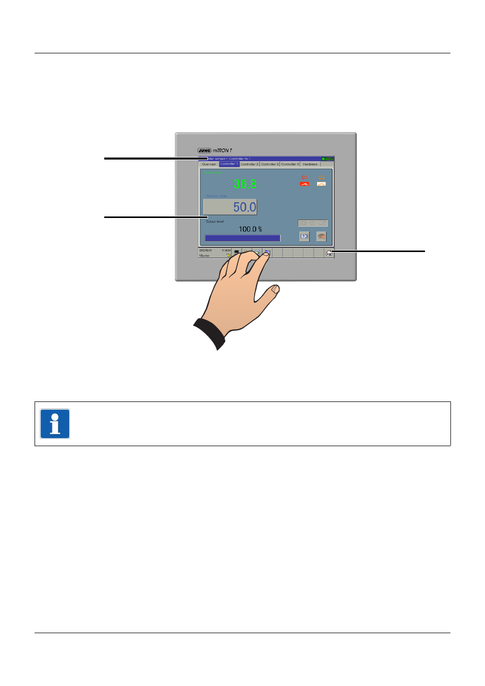 5 operation, 1 operating concept and graphic elements, Operation | Operating concept and graphic elements | JUMO 705060 mTRON T - Multifunction Panel 840 Operating Manual User Manual | Page 41 / 272