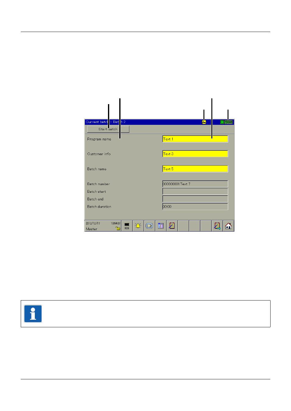 8 current batch, 1 general information, Current batch | 7 visualization | JUMO 705060 mTRON T - Multifunction Panel 840 Operating Manual User Manual | Page 67 / 272
