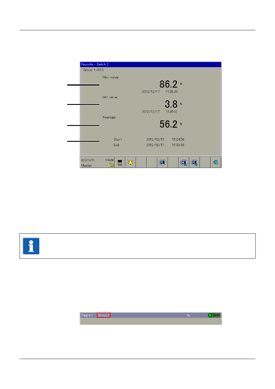 2 batch evaluation: report, 7 visualization | JUMO 705060 mTRON T - Multifunction Panel 840 Operating Manual User Manual | Page 74 / 272