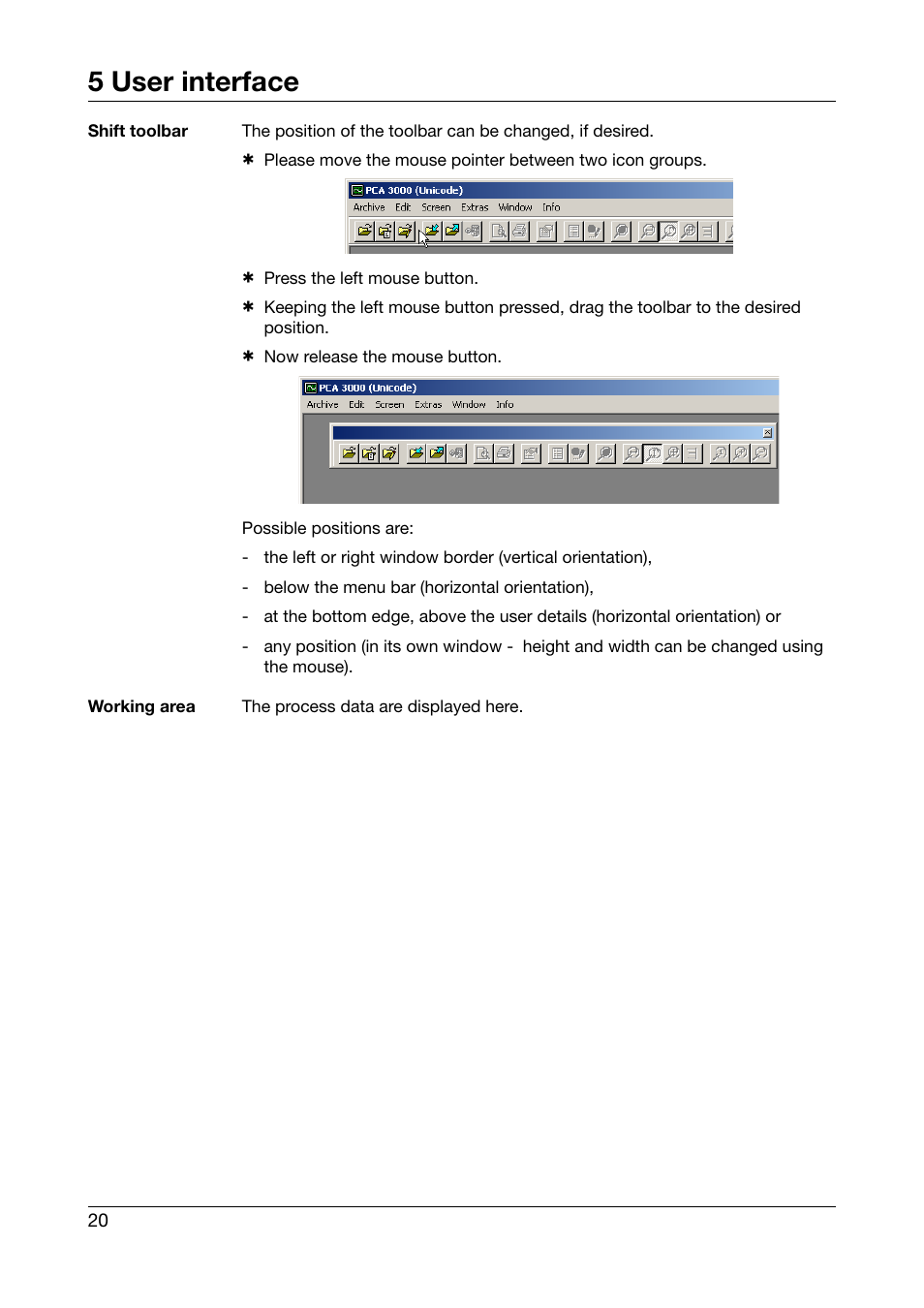 5 user interface | JUMO PCA3000 PC Evaluation Software User Manual | Page 20 / 94