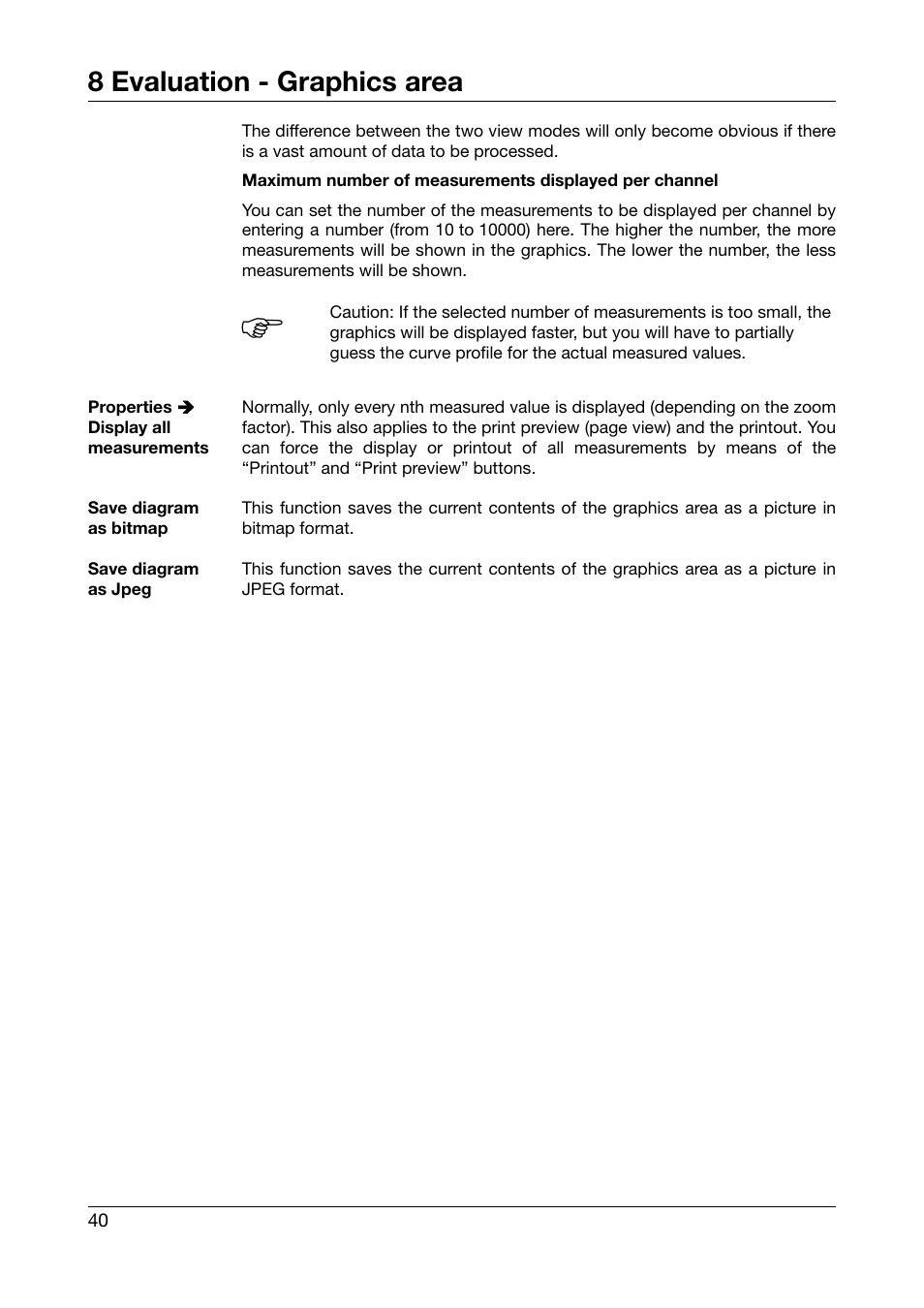 8 evaluation - graphics area | JUMO PCA3000 PC Evaluation Software User Manual | Page 40 / 94