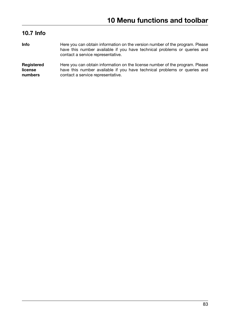 7 info, 10 menu functions and toolbar | JUMO PCA3000 PC Evaluation Software User Manual | Page 83 / 94