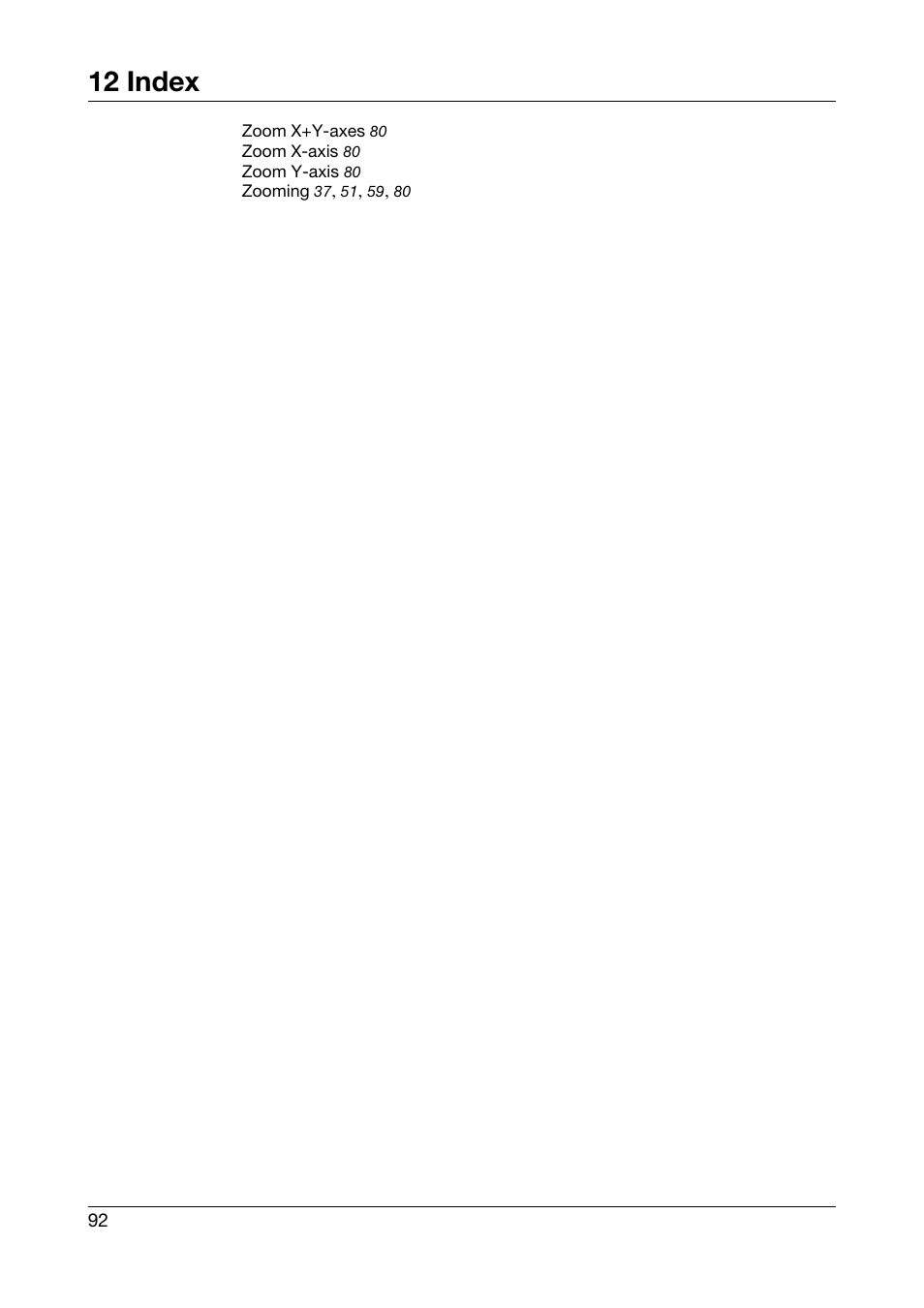 12 index | JUMO PCA3000 PC Evaluation Software User Manual | Page 92 / 94