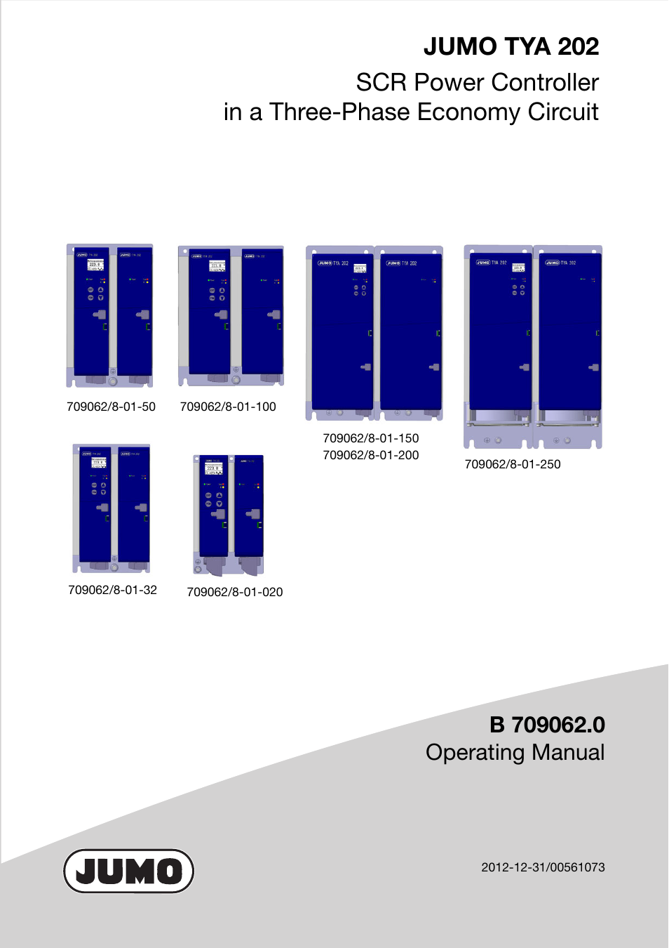 JUMO 709062 TYA 202 - Three-Phase Power Controller Operating Manual User Manual | 112 pages