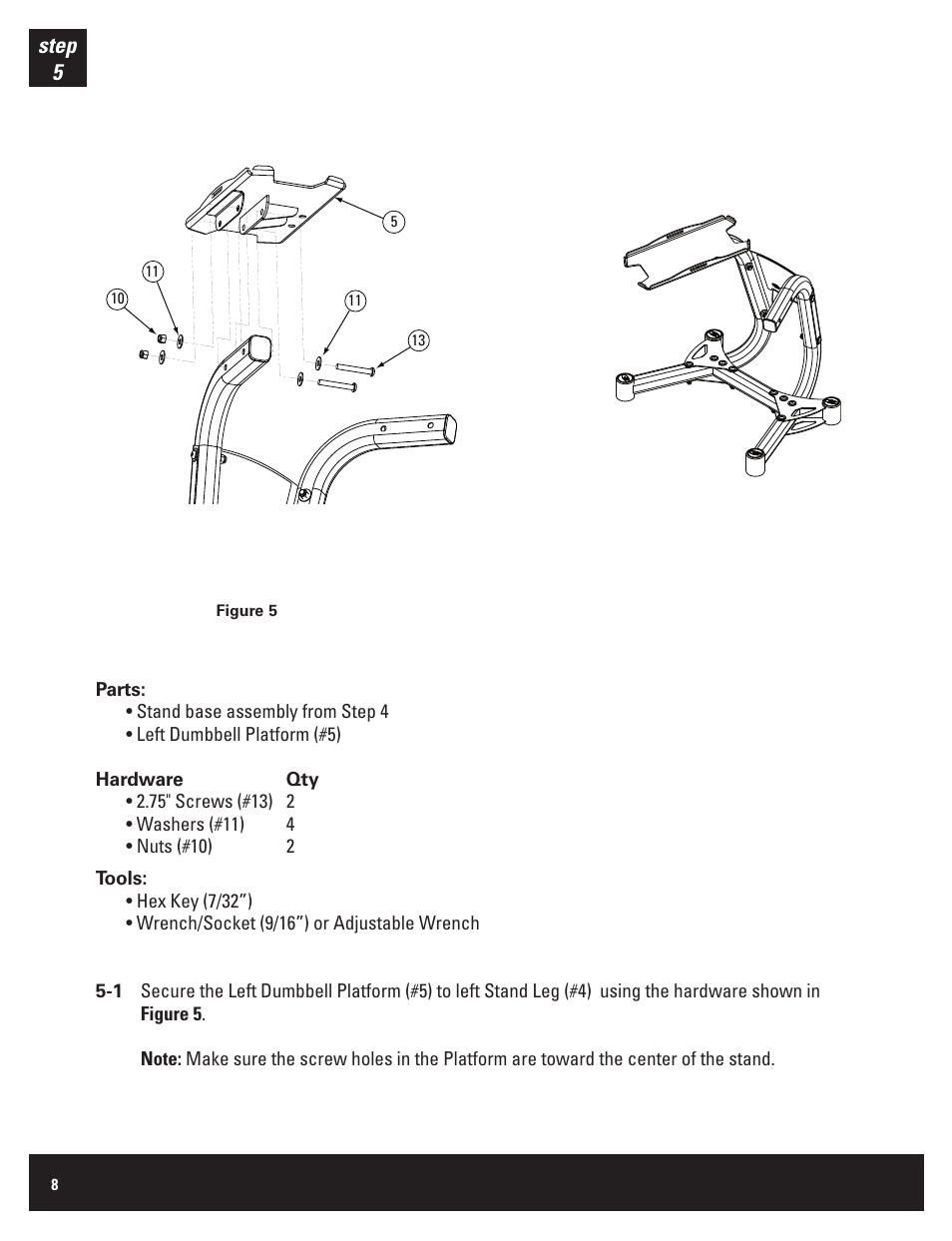 Step 5 | Bowflex SelectTect BDS1642 User Manual | Page 8 / 12