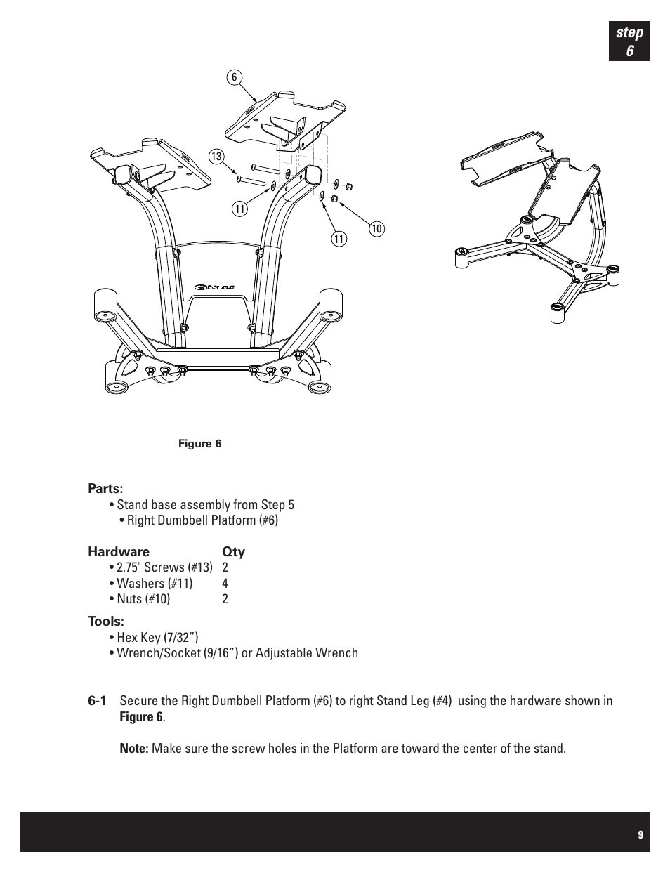 Step 6 | Bowflex SelectTect BDS1642 User Manual | Page 9 / 12