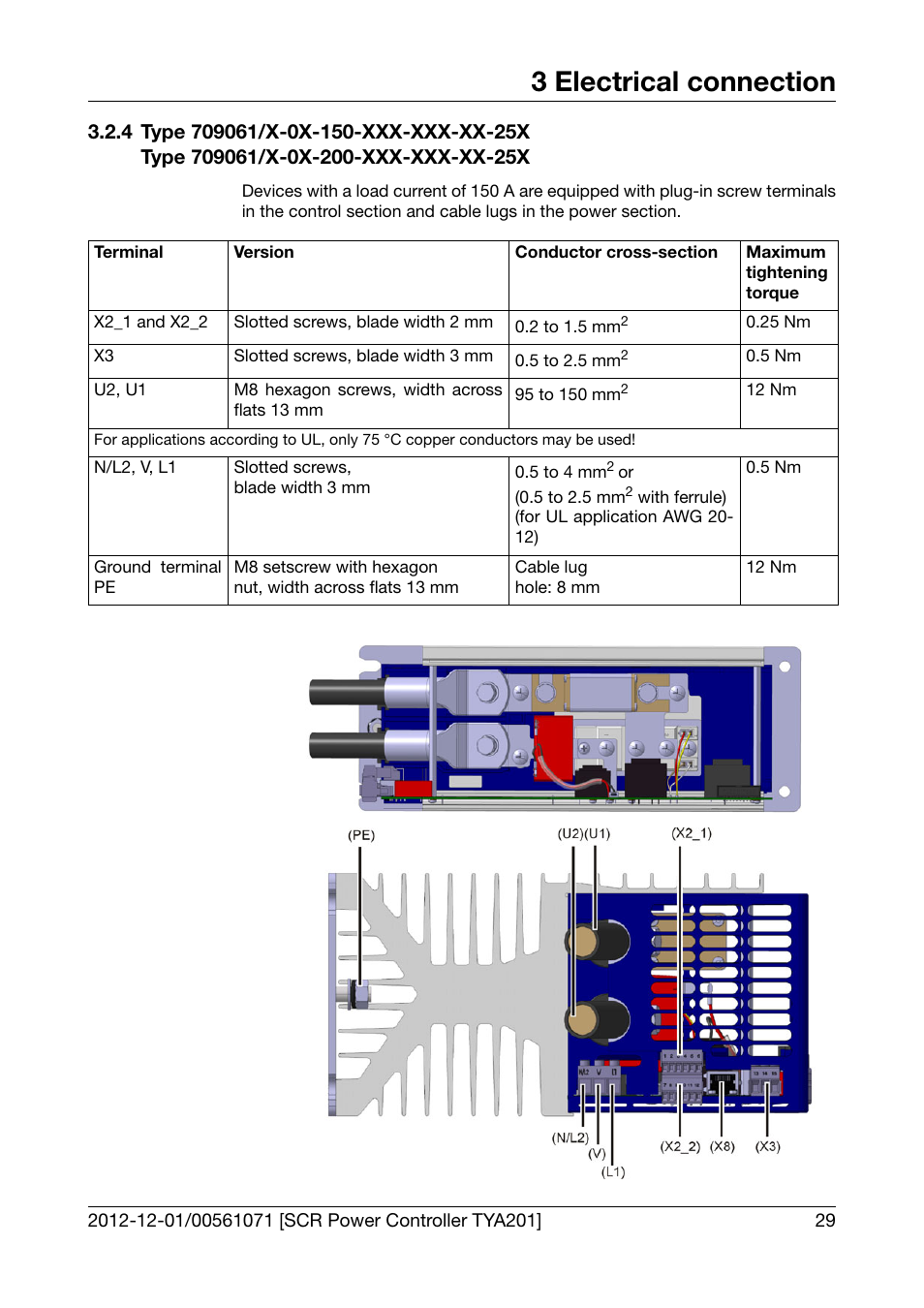 3 electrical connection | JUMO 709061 TYA 201 - Single-Phase Power Controller Operating Manual User Manual | Page 31 / 112