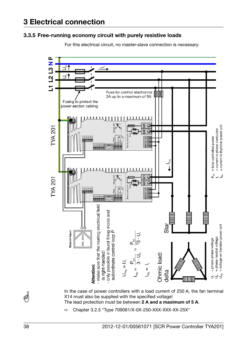 3 electrical connection | JUMO 709061 TYA 201 - Single-Phase Power Controller Operating Manual User Manual | Page 40 / 112