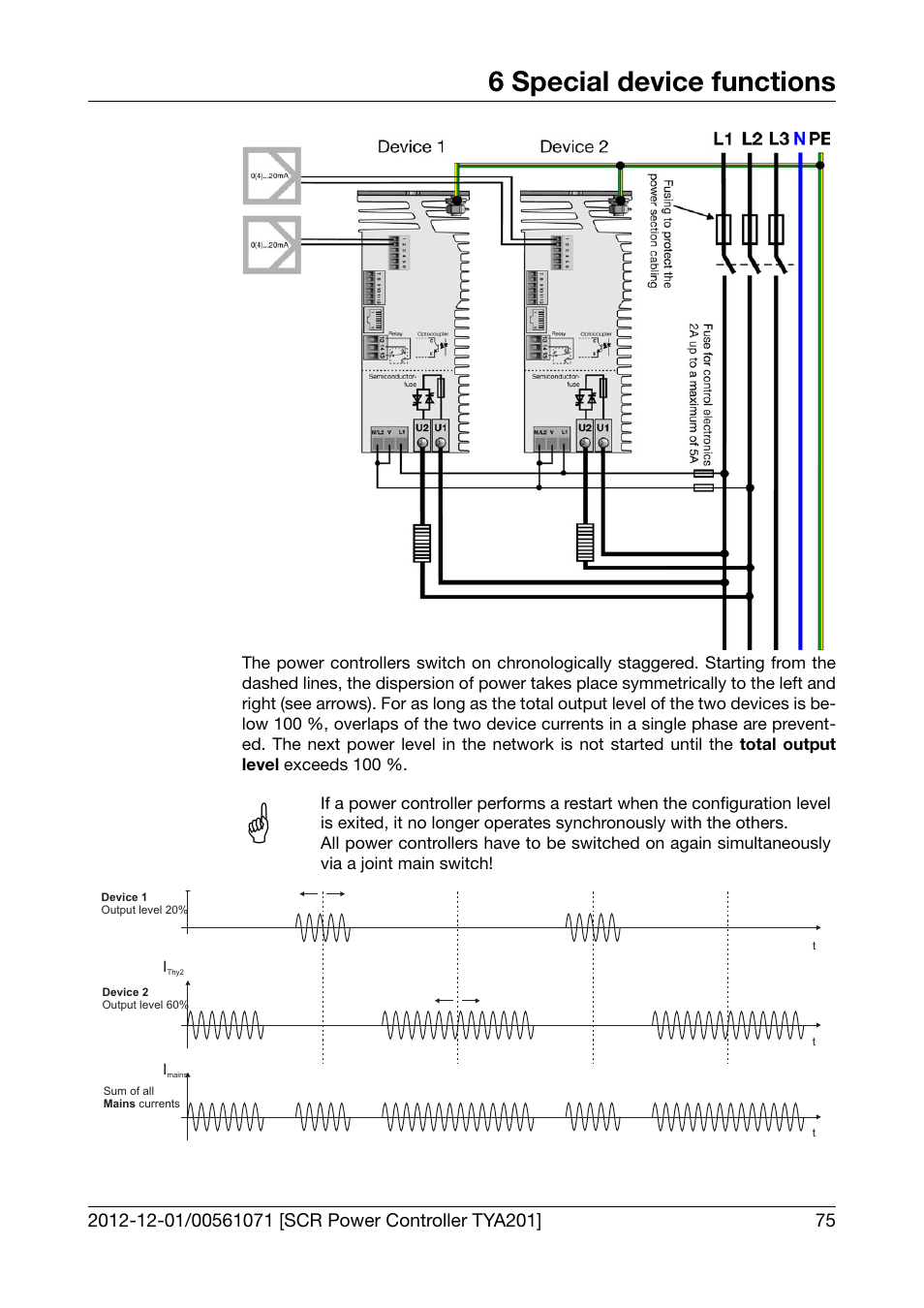 6 special device functions | JUMO 709061 TYA 201 - Single-Phase Power Controller Operating Manual User Manual | Page 77 / 112